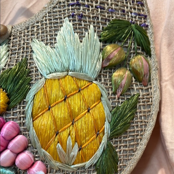 Handcrafted Floral and Fruit Embellished Tote - Picture 8 of 12